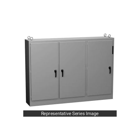 Hammond 3 Point Latch with Screw and Padlock Electrical Enclosures, 84.13 in H, 24.13 in D, 79 in W, 12 2UHD847924FTC